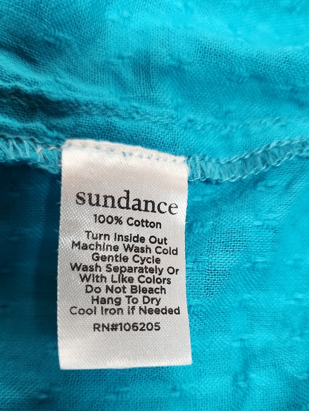 SUNDANCE Teal Smocked Button Peasant Top XXL Adorable Feminine Beautiful Boho - Picture 9 of 9
